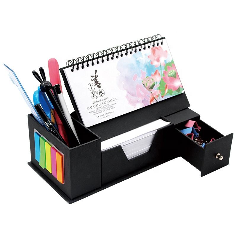 Desk digital advent Calendar box with sticky note pad 