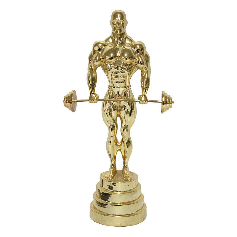 metal sport competition medals trophy metal star Weightlifting trophies